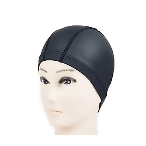gorra para natacion de lycra en color negro